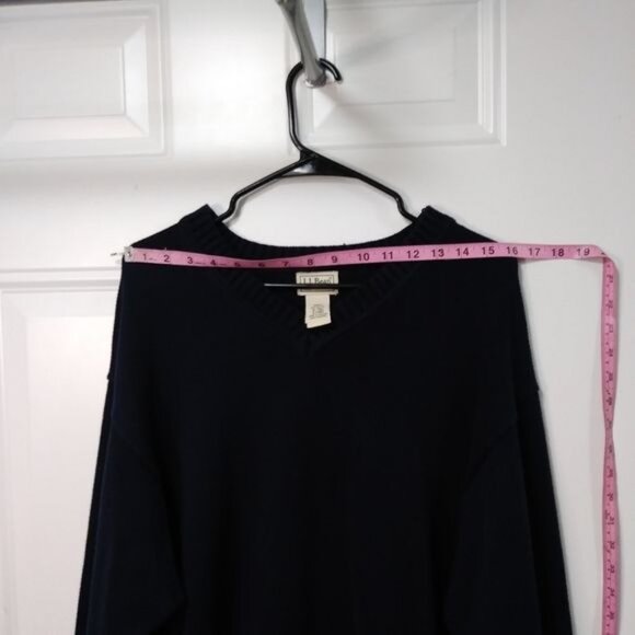 LL Bean Navy Blue Knit Vintage 80's Cotton Preppy Sweater Mens XL - Picture 10 of 10